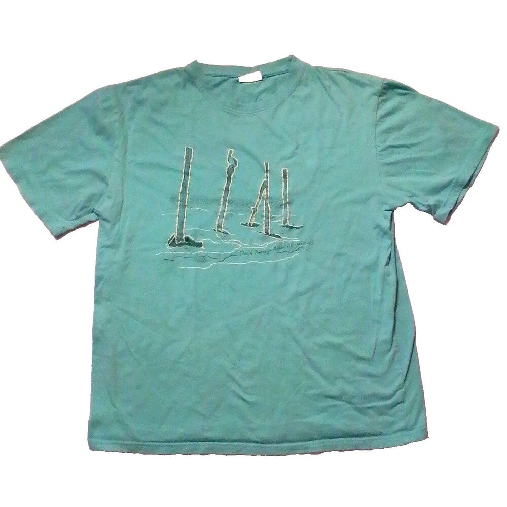 Vintage Divi Tamarijn Aruba All Inclusive Resort T-Shirt Mens XL Teal Graphic T